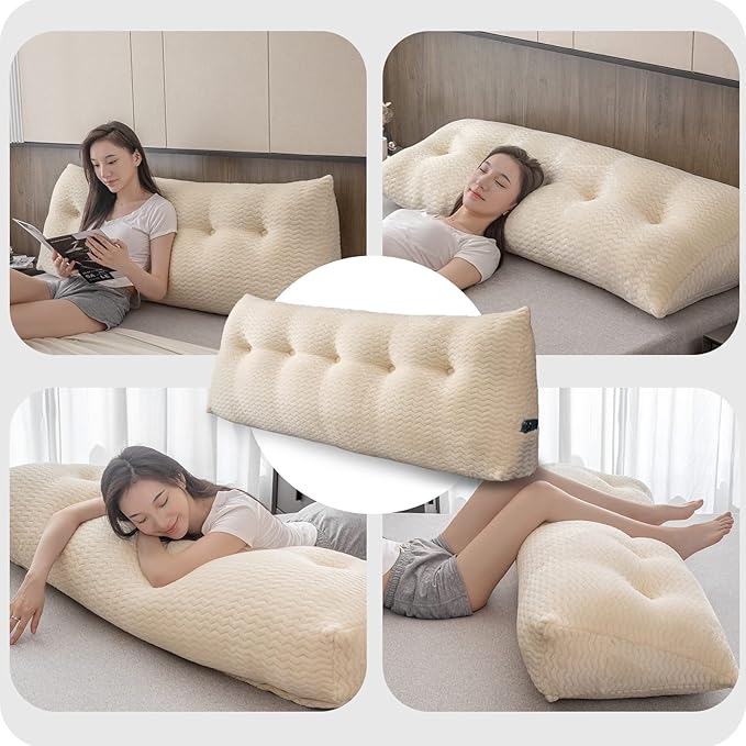Large Bolster Triangular Headboard Wedge Backrest Positioning Support Bed Rest - Image 3