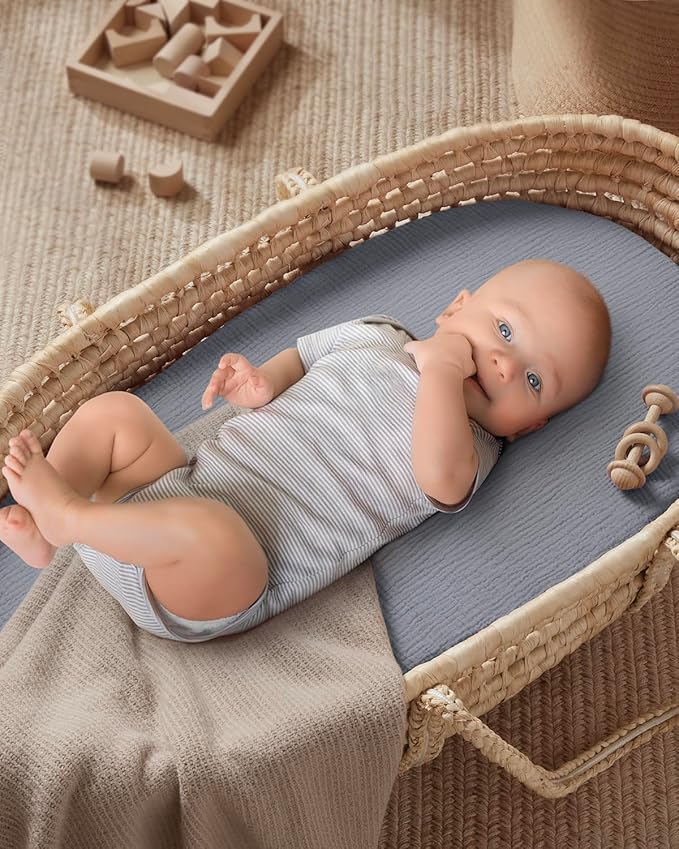 Blissful Diary Muslin Bassinet Sheets - Image 5