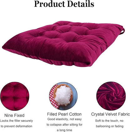 6 Pack Square Seat Cushion Chair Pads - Image 3