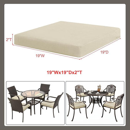 Favoyard Outdoor Chair Cushion Set of 4 Rainproof & Color Fade Resistant 19 x - Image 3