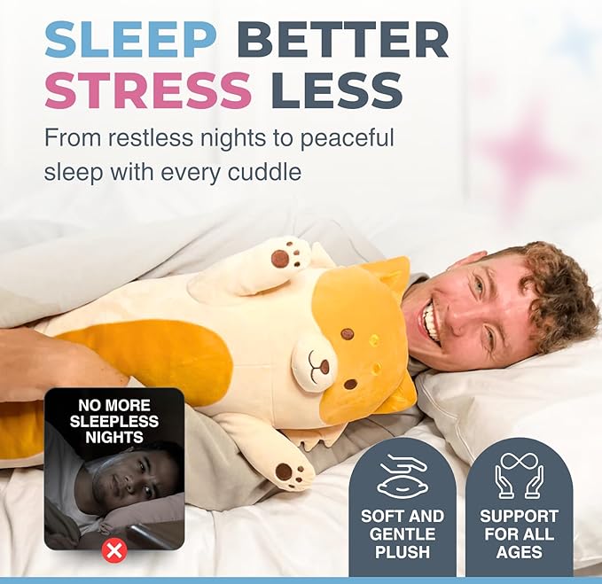 Fox Plush Body Pillow for Kids | Long Stuffed Animal Cuddle Pillow | Soft - Image 2