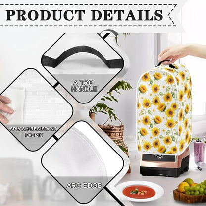 Sunflower Blender Covers for Kitchen Yellow Appliance Cover Washable Anti-Stain - Image 3