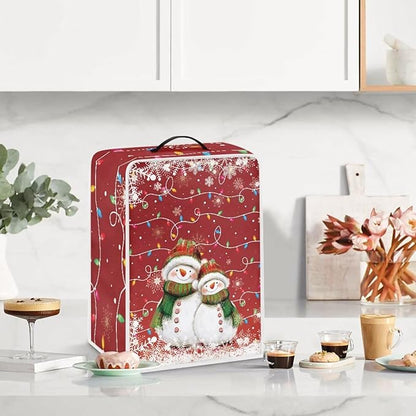 Coffee Maker Dust Cover, Cute Snowman Christmas Mixer Dustproof Protector - Image 3