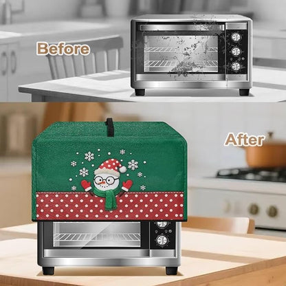 Microwave Oven Universal Dust Cover, Christmas Snowman Waterproof Polyester - Image 4