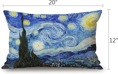 Solekla Van Gogh Pillow Cover Farmhouse Pillow Case Classic Arts Starry Night - Image 2