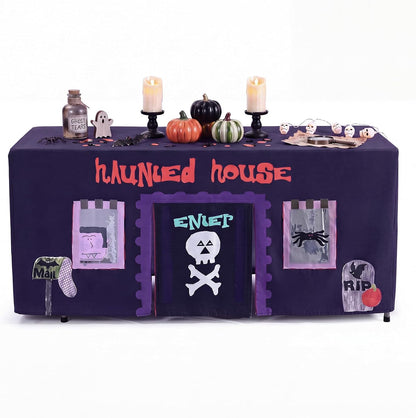 Oudain Large Halloween Haunted House Tablecloth 67 x 25.5 x 40 Inch