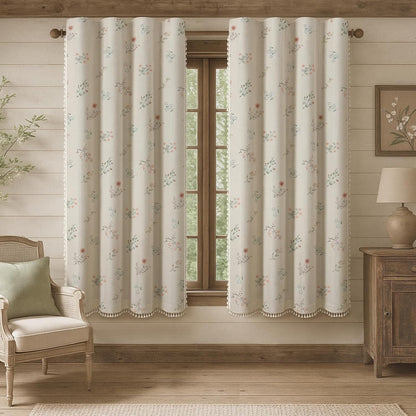 boho floral 100% blackout curtains 63 inch 2, main product view