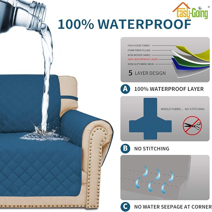 Easy-Going Sofa Slipcover Chair Cover Waterproof Couch Cover Washable Sofa - Image 4