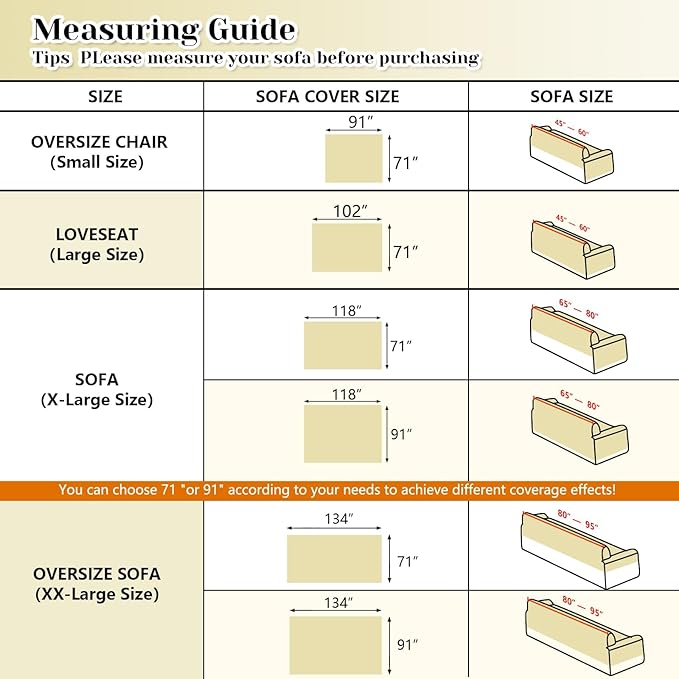 MEETSKY Couch Cover Sofa Covers - Image 5