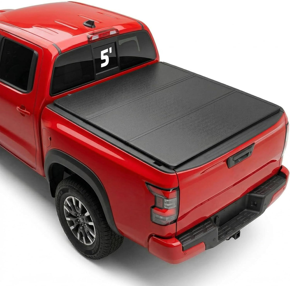 bdfhyk tri-fold truck bed tonneau cover for nissan, main product view