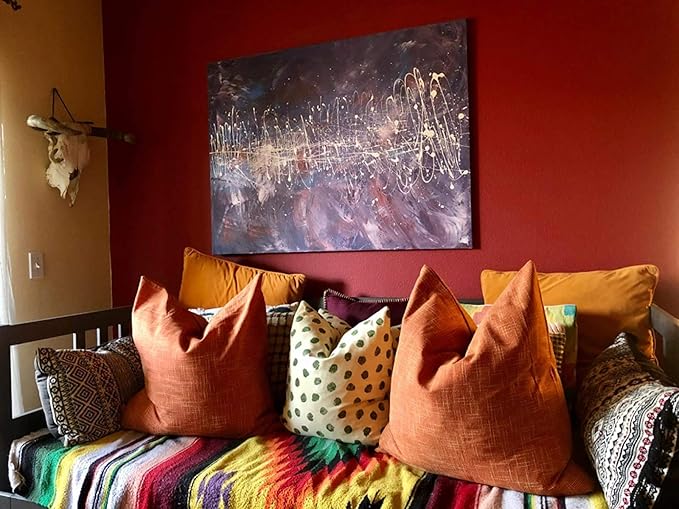Kevin Textile 2 Packs Fall Large Pillow Covers Decorative Hand Made Faux Linen - Image 8