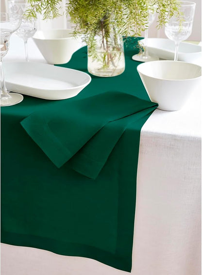 Solino Home Linen Green Table Runner 120 Inches Long - Image 9