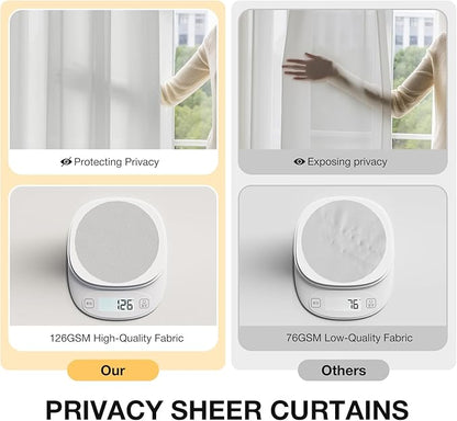 Anmao Non-See-Through Privacy Semi Sheer Curtains - Image 2