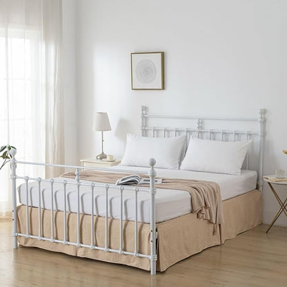 Bed Skirt, Bed Skirt Queen Size, Pleated Waffle Weave Bed Skirt - Image 6