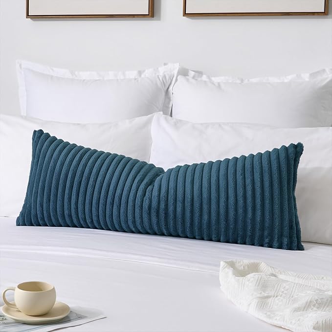 Kevin Textile Soft Plush 14x36 Inch Long Lumbar Pillow Cover 1 Pack, Luxury by KevinTextile