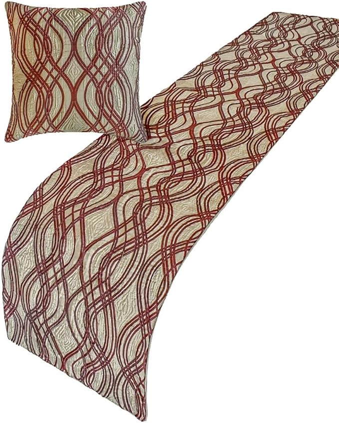 The HomeCentric King/Queen/Twin Brown Decorative Bed Runner Twin 53"x18" Bed - Image 5