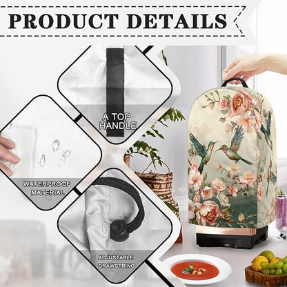 Hummingbirds Flower Blender Dust Cover Stand Mixer or Coffee Maker Appliance - Image 5