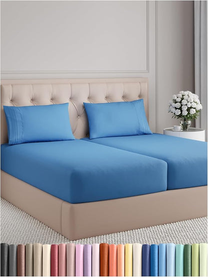 Split King Size 5 Piece Sheet Set by CGKUnlimited
