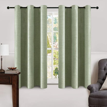 MIULEE Linen Blackout Curtains and Drapes 100% Room Darken Thermal Insulated by MIULEE