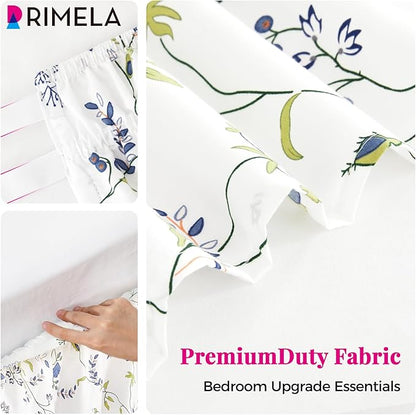 RIMELA Sweet Blueberry Bed Skirt Queen Size 15 Inch Drop, Elastic Bed Skirting - Image 8