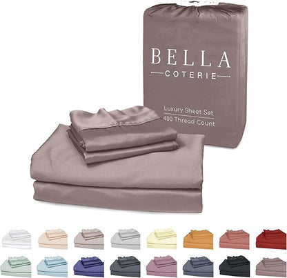 Bella Coterie Luxury Bamboo Viscose Twin Size Sheet Set | 100% Organically by BC