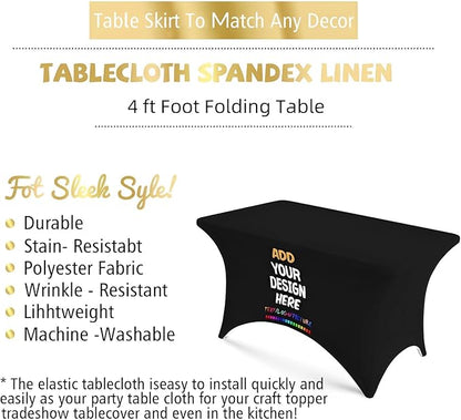 Custom Table Cloth Cover with Business Logo Personalized Customized Tablecloth - Image 2