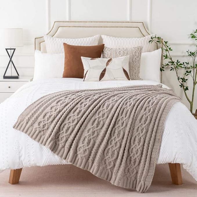 Battilo Light Grey Throw Blanket - Image 3