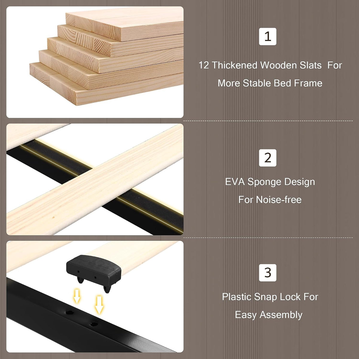 einhomn king size bed frame with 4 storage, package contents