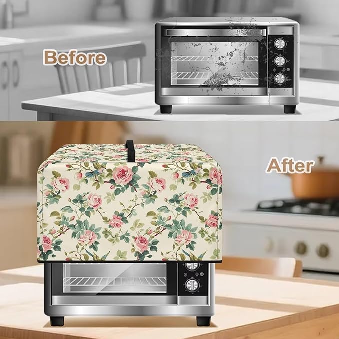 Microwave Cover, Rose Microwave Dust Cover Waterproof Microwaves Oven Covers - Image 4