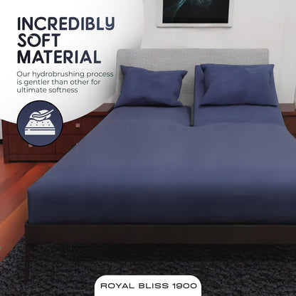 top split king sheets sets for adjustable bed, side view