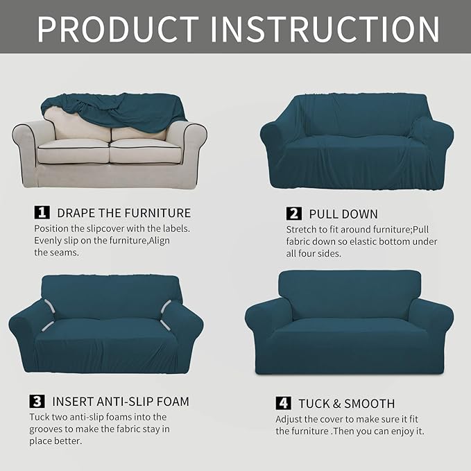Easy-Going Stretch Oversized Sofa Slipcover 1-Piece Sofa Cover Furniture - Image 5