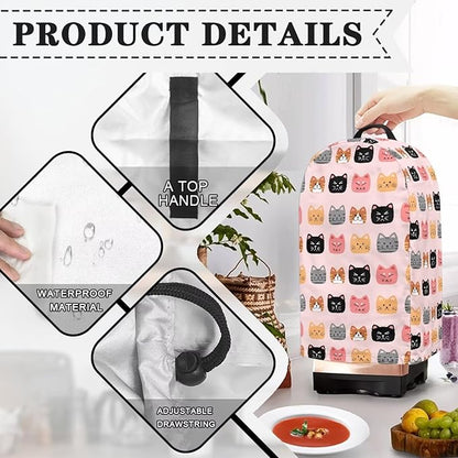 Cute Cats Pattern Blender Dust Cover Stand Mixer or Coffee Maker Appliance - Image 5