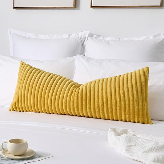 Kevin Textile Soft Plush 14x36 Inch Long Lumbar Pillow Cover 1 Pack, Luxury by KevinTextile