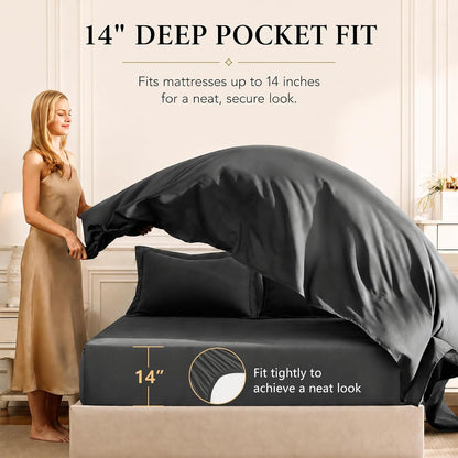 cozylux full comforter set 82"x86" dark grey showing dimensions