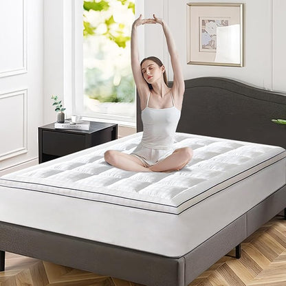 ABENE Mattress Topper for Back Pain Relief, Extra Thick Mattress Pad Pillowtop - Image 7