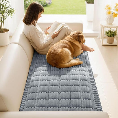 Smiry Couch Cover for Dogs Washable, Non Slip Fuzzy Pet Couch Covers for 3 - Image 2