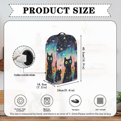 Vintage Black Cat Blender Dust Cover Food Processor Cover Coffee Machine - Image 6