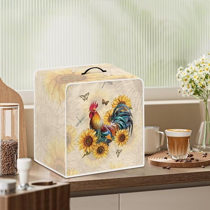 Mumeson Butterfly Rooster Coffee Maker Cover, Dust Resistant Washable Covers - Image 6
