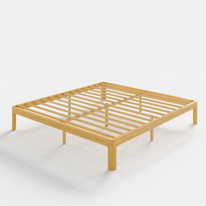 12 inch king size wood bed frame with, view 9