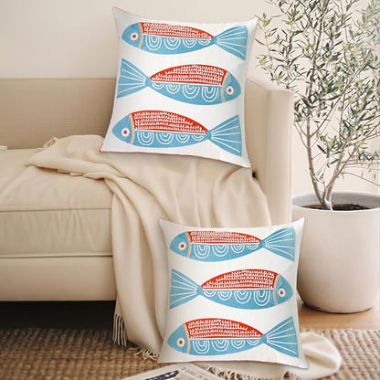 2 PCS Embroidered Throw Pillow Cover Cotton Decorative Square Cushion Cases - Image 7