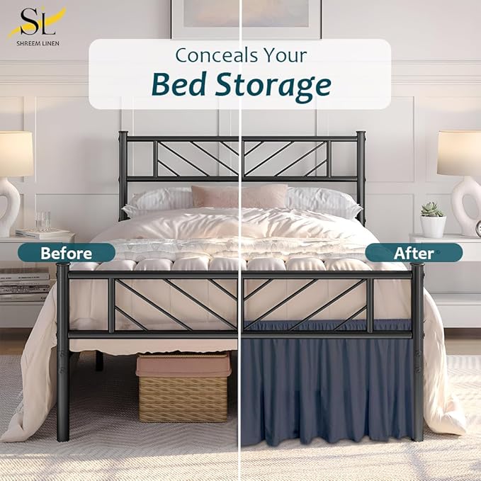 Shreem Linen Ruffled Bed Skirt - Image 8