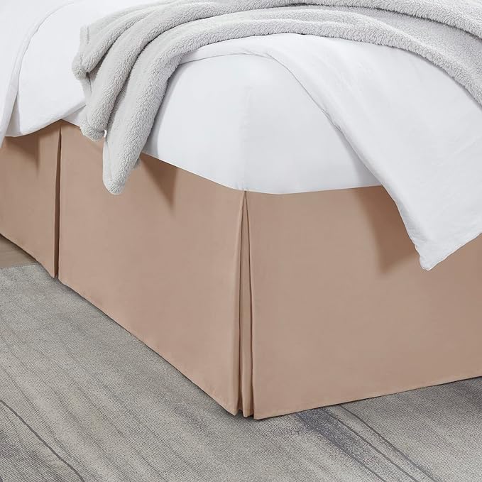 Nestl Taupe Twin XL Bed Skirt by Nestl