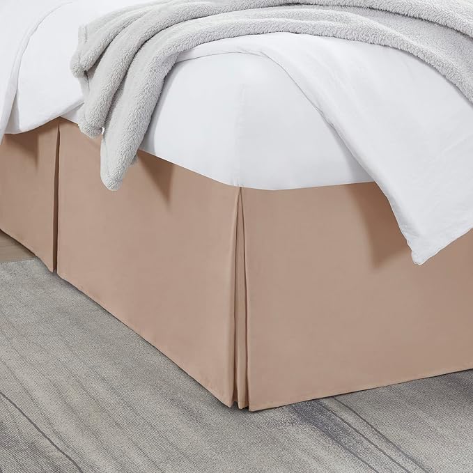 Nestl Taupe Twin Bed Skirt by Nestl