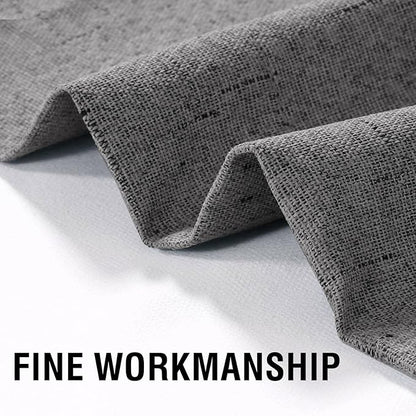 H.VERSAILTEX Linen Look 100% Blackout Curtains 63 Inches Long - Image 4