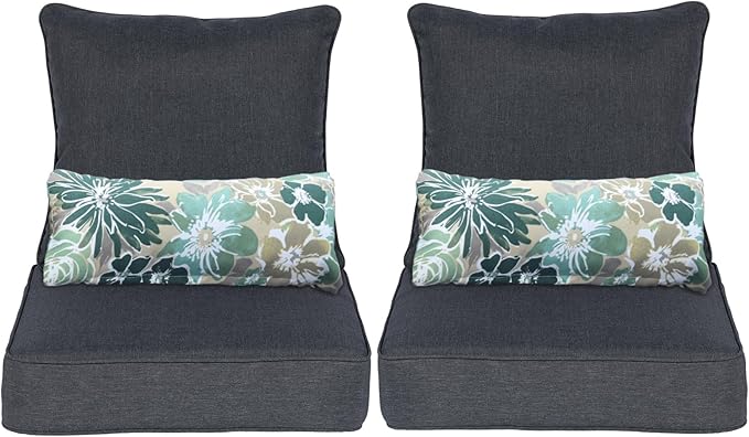Aoodor Outdoor Chair Cushion, 24 x 24 Inch Water-Resistant, Fade-Resistant by Aoodor