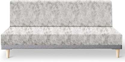 molasofa Leather Like Stretch Futon Slipcover Armless Futon Bed Sofa Cover by Molasofa