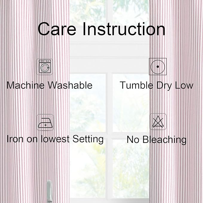 July Joy Cotton Kitchen Curtain Tab Top Valance and Tiers Set - Image 6