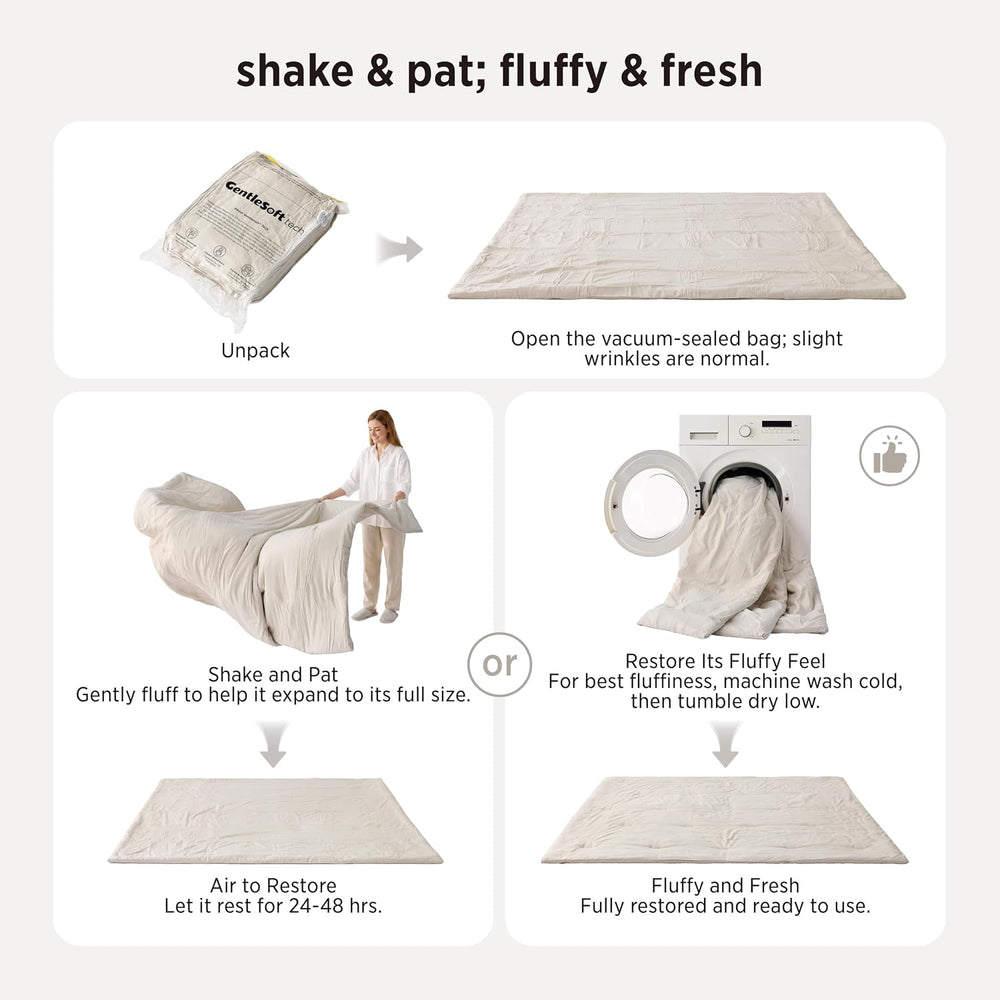 Bedsure Beige Comforter Set Queen, Waffle Ultra Soft Bedding