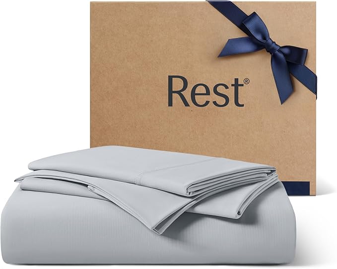REST® Evercool®+ Starter Sheet Set, Light Gray, Breathable Bed Sheets by REST