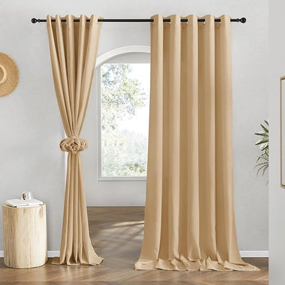 NICETOWN Flax Burlap Linen Curtains by NICETOWN